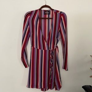 Reformation Striped Long Sleeve Dress